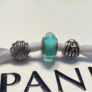 PANDORA set of three (3) Charms.